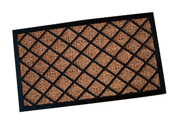 Rubber backed coir Non-brush mats